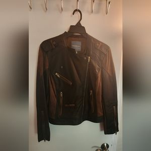 Kate & Mallory Mixed Media Moto-Jacket